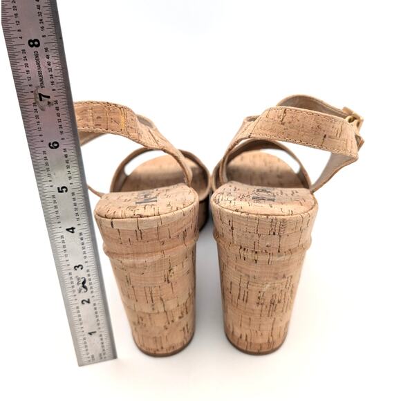Korks Bardot II Cork Comfort Wedge Sandals Women's Natural Size US10M EU41 - Picture 4 of 10
